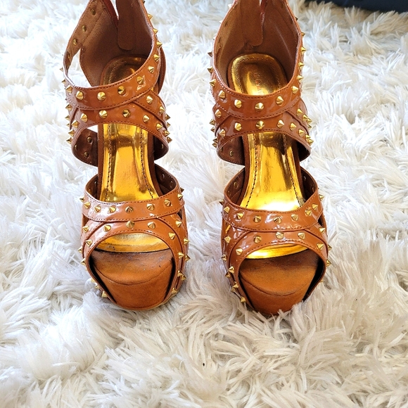 Brown Spiked Heels - Picture 4 of 4